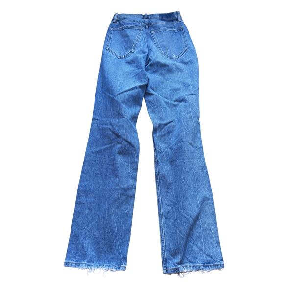 Abercrombie & Fitch Ultra High Rise 90s Straight Jeans Blue 2 Short Classic - Picture 3 of 6